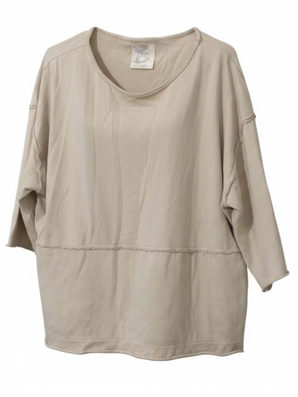 Fresh Produce Cream Boxy Blouse with Relaxed Fit Size XS